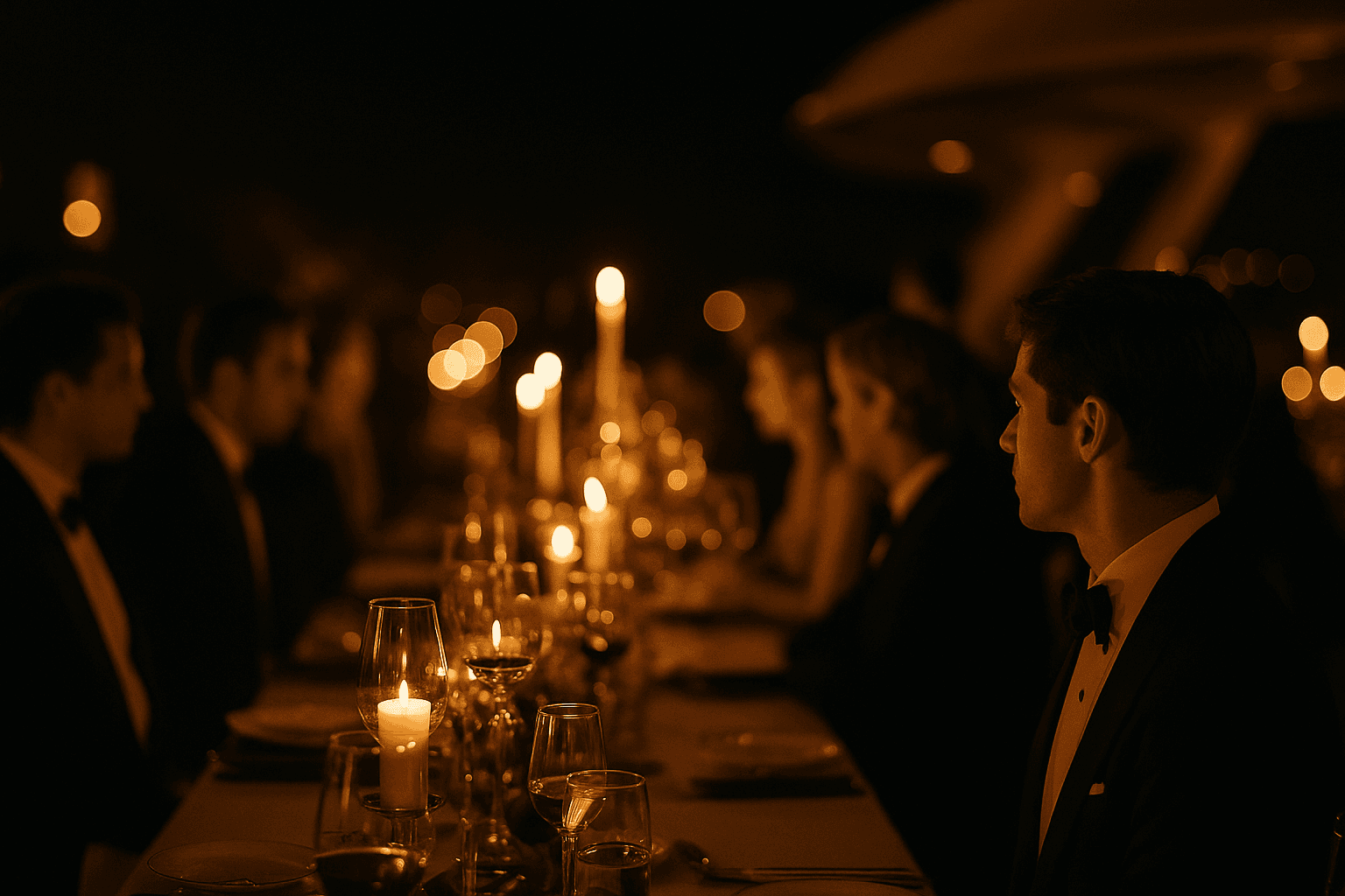 Evening event ambience